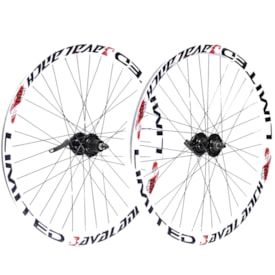 Par de Roda 26 Avalanch Cubo K7 Freio Disco 36 Furos Branco