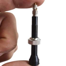Par De Válvulas Bico Tubeless Presta Alumínio 44mm Preto