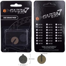Pastilha Freio da Bicicleta Garra7 M-702 Semi Metálica