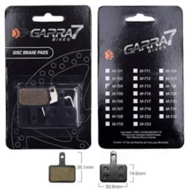 Pastilha Freio de Bicicleta Garra7 M-704 Metálico