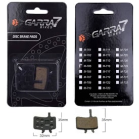 Pastilha Freio de Bicicleta Garra7 M-705 Metálico