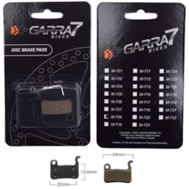 Pastilha Freio de Bicicleta Garra7 M-709 Metálico