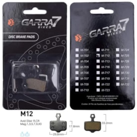 Pastilha Freio de Bicicleta Garra7 M-712 Metálico