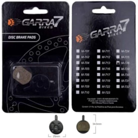 Pastilha Freio de Bicicleta Garra7 M-726 Metálico