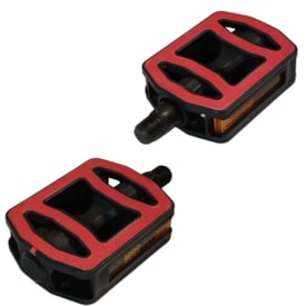 Pedal Bike Metalciclo Soft Inglês 9/16 Nylon Vermelho