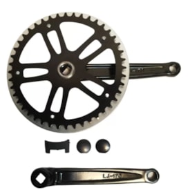 Pedivela Aço Single Sugino 44D Preto 170mm Ponta Quadrada Com Protetor