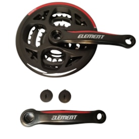 Pedivela Aço Triplo Element 24/34/42D Reduzido Preto 155mm Ponta Quadrada Com Protetor