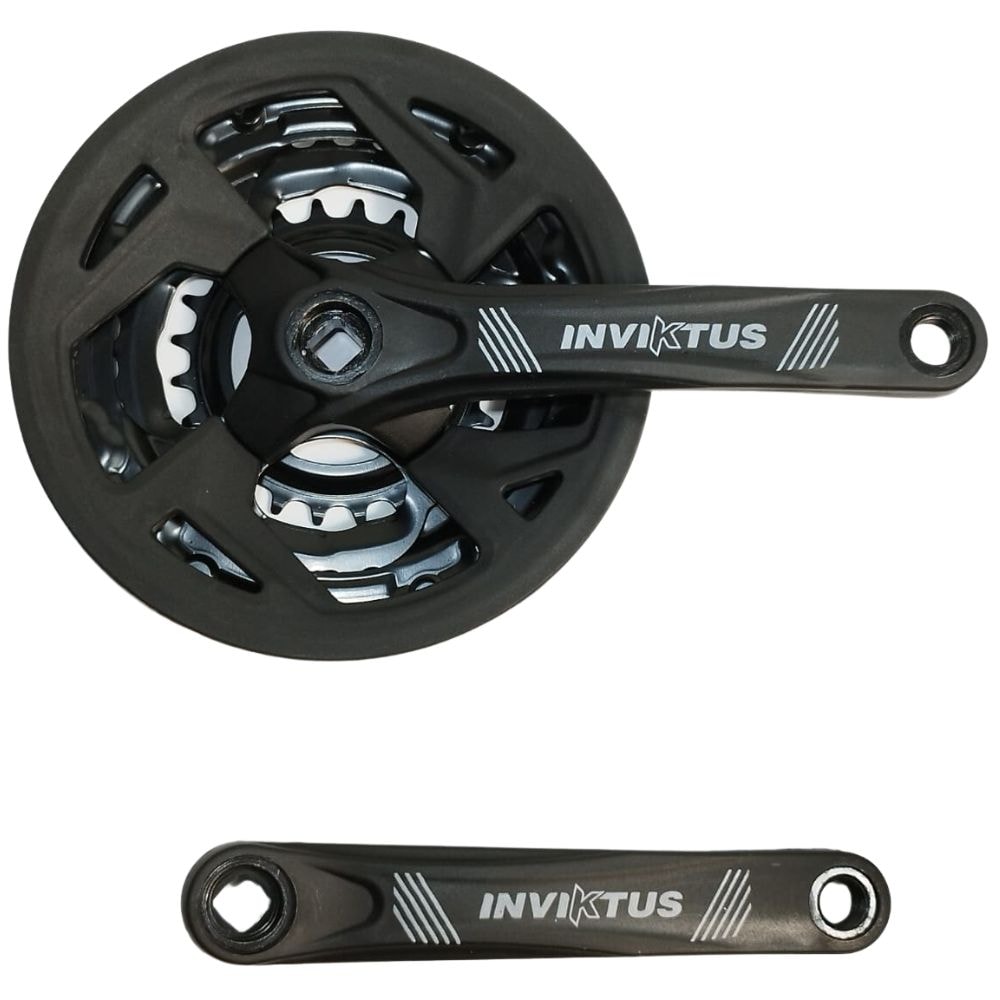 Pedivela Aço Triplo Garra7 24/34/42D Index Preto 170mm Protetor Pedivela Aço Triplo Garra7 24/34/42D Index Preto 170mm Protetor
