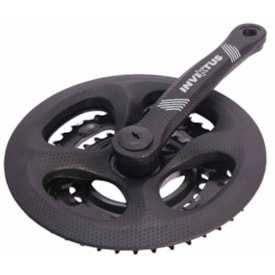 Pedivela Aço Triplo Inviktus 24/34/42D Preto 170mm Protetor