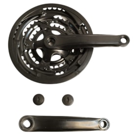 Pedivela Aço Triplo Logan 28/38/48D Index Preto 175mm Ponta Quadrada Com Protetor