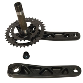 Pedivela Alumínio Duplo Samox TAF-31 26/36D Preto 175mm Hollowtech 11V