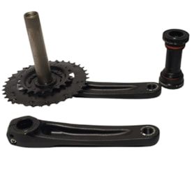 Pedivela Alumínio Duplo Shimano Altus MT-210 22/36D Preto 175mm Hollowtech 9V