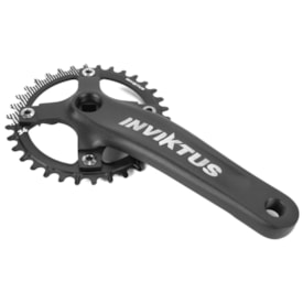 Pedivela Alumínio Single Inviktus 34D Preto 175mm
