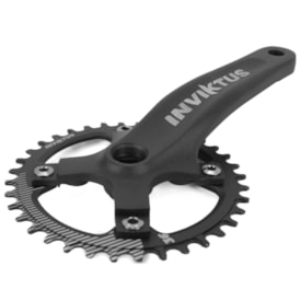 Pedivela Alumínio Single Inviktus 36D Preto 175mm