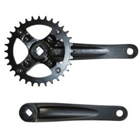 Pedivela Alumínio Single Samox 32D Preto 175mm