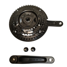 Pedivela Alumínio Triplo Logan 28/38/48D Preto 170mm Ponta Quadrada Com Protetor