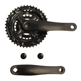 Pedivela Alumínio Triplo Sugino 24/34/42D Index Reduzido Preto 170mm Ponta Quadrada