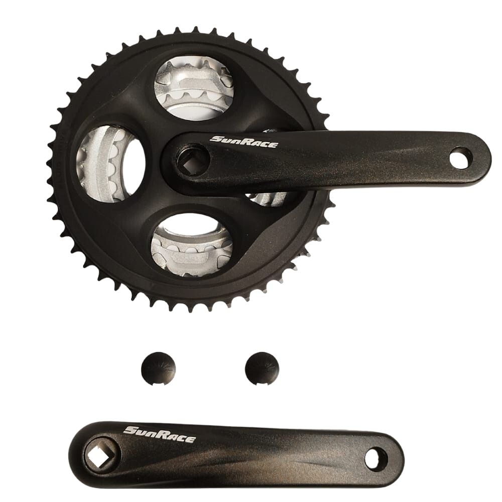 Pedivela Alumínio Duplo LTX 42/52D Preto 170mm Ponta Quadrada