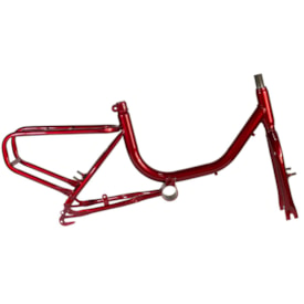 Quadro de Bicicleta 16 Gilmax Monareta Cereja Com Garfo