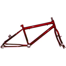 Quadro de Bicicleta 24 Samy Spark Rebaixado Vermelho Com Garfo