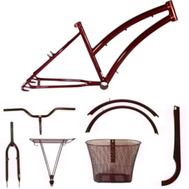 Quadro de Bicicleta 26 Samy Dolphin Com Garfo