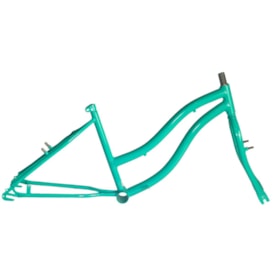 Quadro de Bicicleta 26 Samy Jady Azul Turquesa e Branco