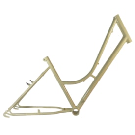 Quadro de Bicicleta 26 Samy Vintage Bege e Marrom Com Garfo