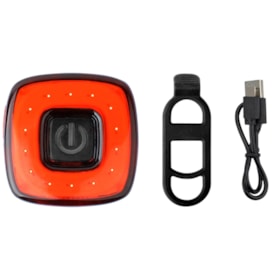 Sinalizador Bicicleta GTA Quadrado Traseiro 30 Lúmens