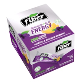 Suplemento Fiber Barra Cereal Energy Banana Açaí ( 24 Unidades )