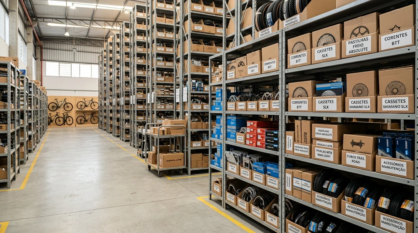 Distribuidor de pecas de bicicleta Shimano Kapa Absolute com estoque de componentes
