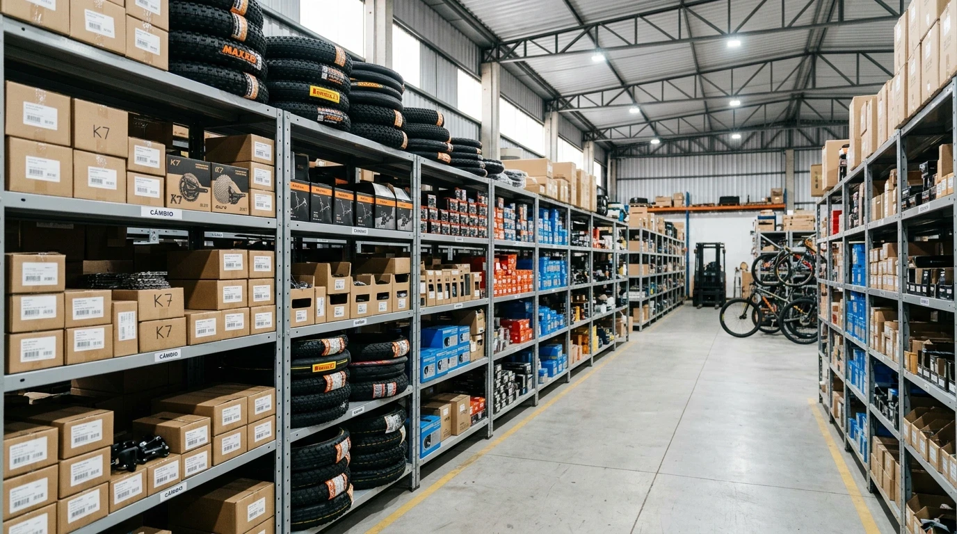 Distribuidor de pecas de bike com mais de 6000 itens de marcas como Shimano e Kapa